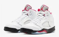 Air Jordan 5 Fire Red Black Tongue GS